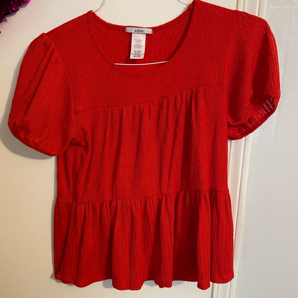 Bubble sleeve blouse
